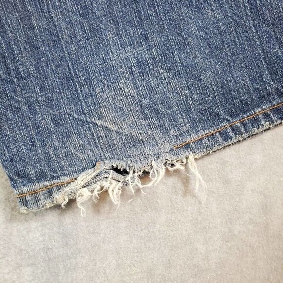 Zoo York Jeans Mens 36 Blue Regular Fit Dark Wash Distressed Straight Leg Denim - Picture 9 of 13